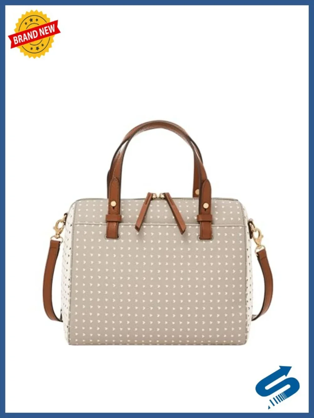 Fossil Rachel Satchel Faux Leather Purse Handbag Shoulder Bag